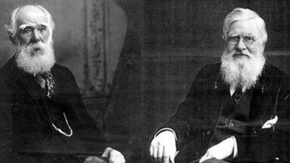 Charles Darwin y Alfred R. Wallace, los científicos que compartían las ideas evolucionistas. Sólo que Darwin se apresuró a publicarlas.